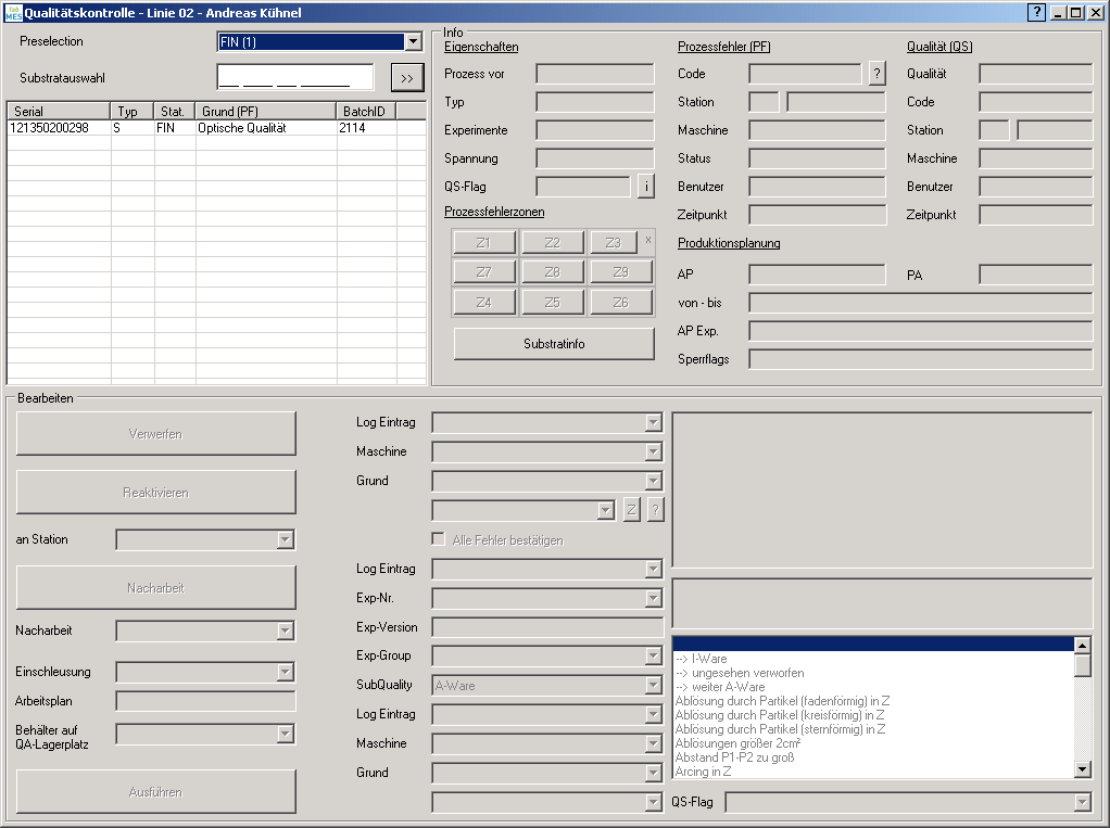 Screenshot Qualitätsbewertung